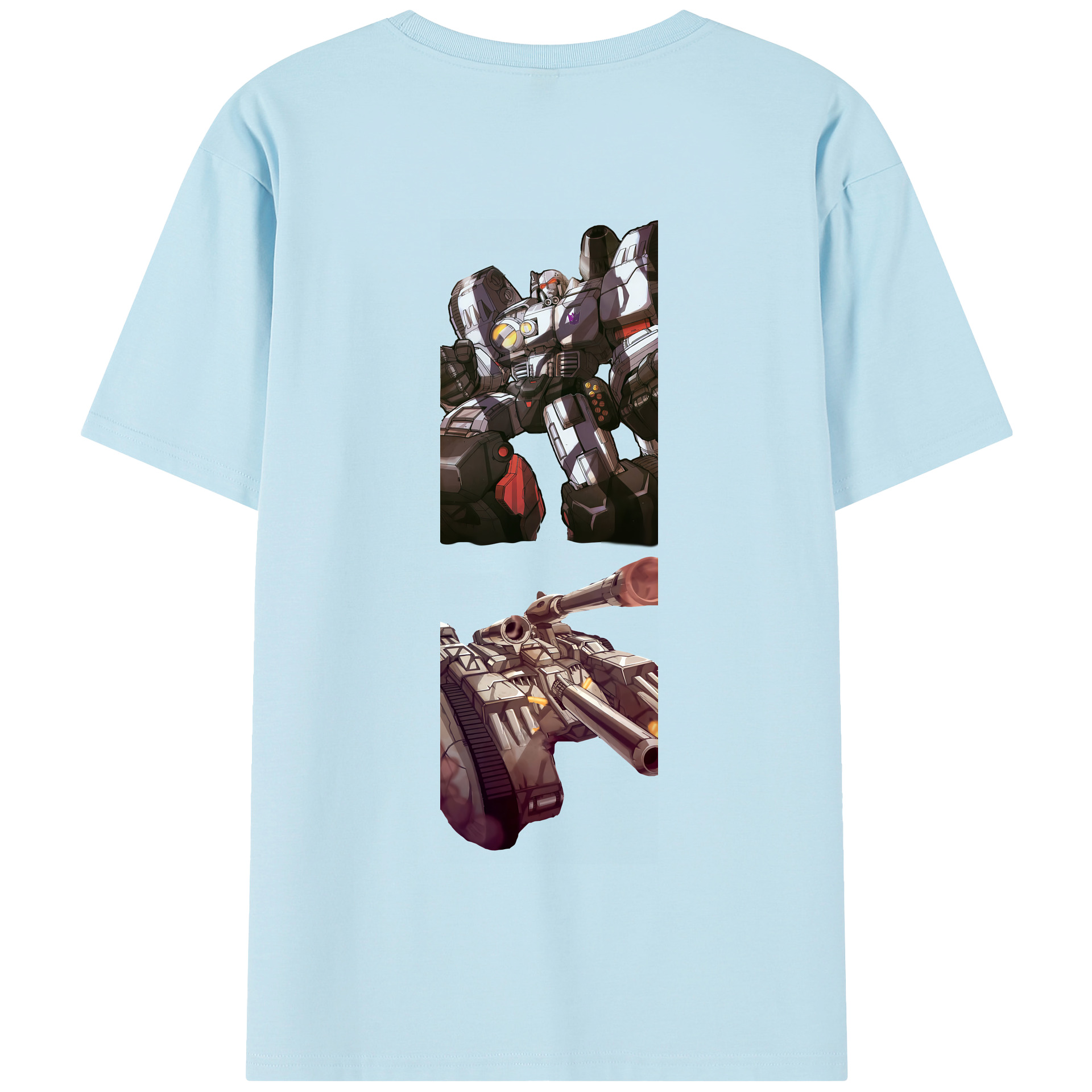 （画像用） Transformers トランスフォーマー 綿100％半袖Tシャツ（背面プリント）